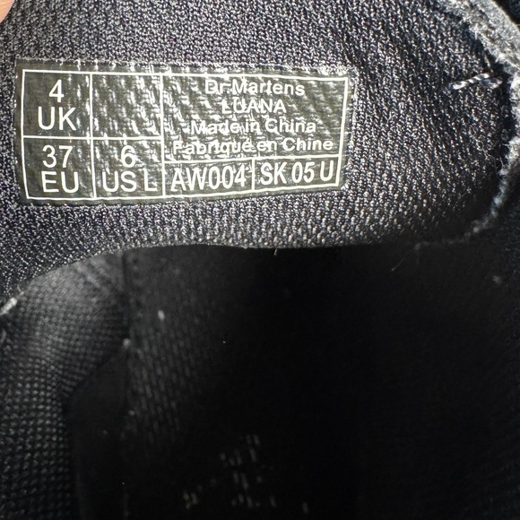Dr Martens Luana Black Leather Combat Boots Women Size 6 UK 4 EU 37 - Picture 6 of 6